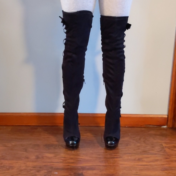 Colin Stuart Knee High Boots size 8 - Picture 3 of 7